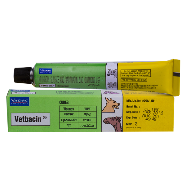 Topical Treatment Of Cattle Skin Wounds Vetbacin Cream